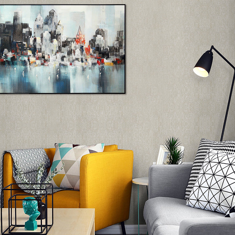 Commercial Suzhou Full Embroidery — framed, simulated silk, soft luster. Dual craftsmanship. Wholesale for decor firms, commercial use; home use too. Art decor for hotels, offices, residences.Prosperity II-海智集-
