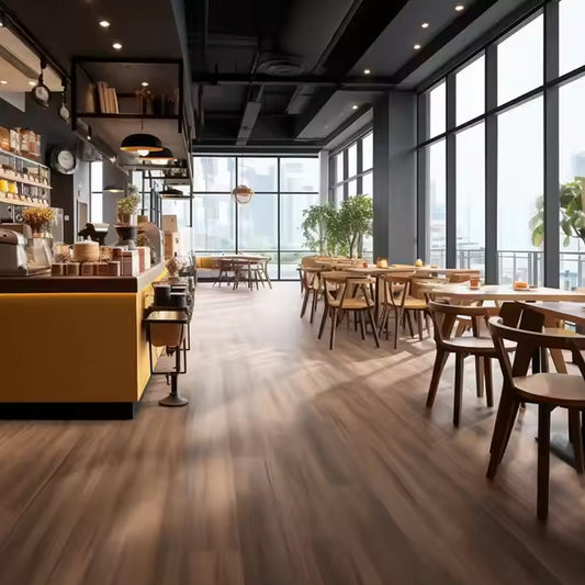 Modern Style Indoor Waterproof Self-Adhesive 20mil 1.5mm PVC Click Vinyl Flooring Wood Stone Floor Laminate Dry Back Hotels-海智集-