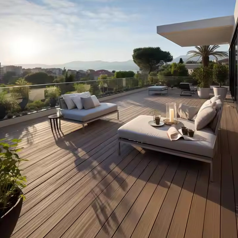 Custom Interlock Wpc Outdoor Decking 3D Embossing Wood Grain Composite Decking Board China Wood Plastic Texture Flooring-海智集-