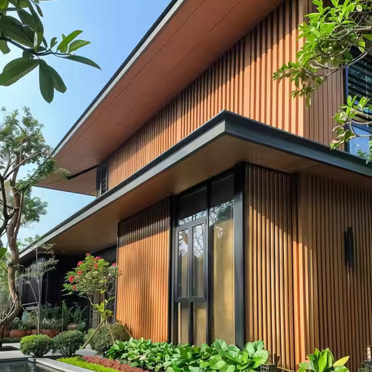 Waterproof Outdoor Decoration Fluted Paneling Panels Composite Cladding Wood WPC Wall Cladding-海智集-