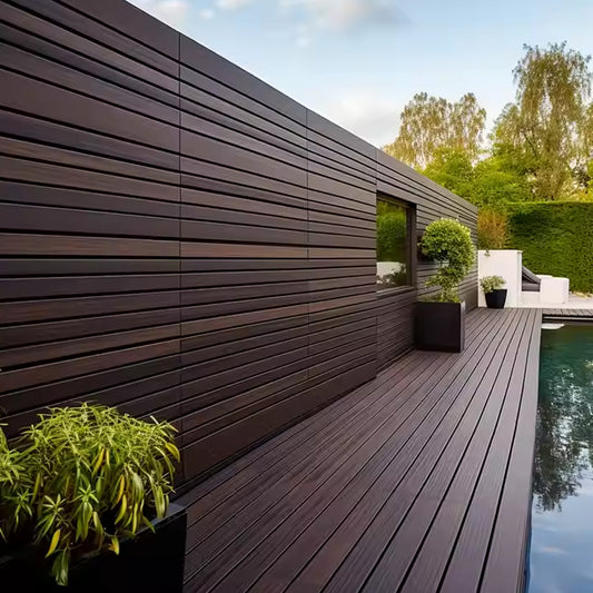 Pvc Competitive Price Garden Wall Wood Cladding Wpc Outdoor Panel Fence-海智集-