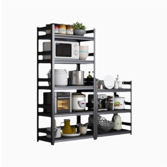 Multi-layer kitchen storage rack/stand for household use - microwave and oven friendly, multi-functional appliance organizer-海智集-
