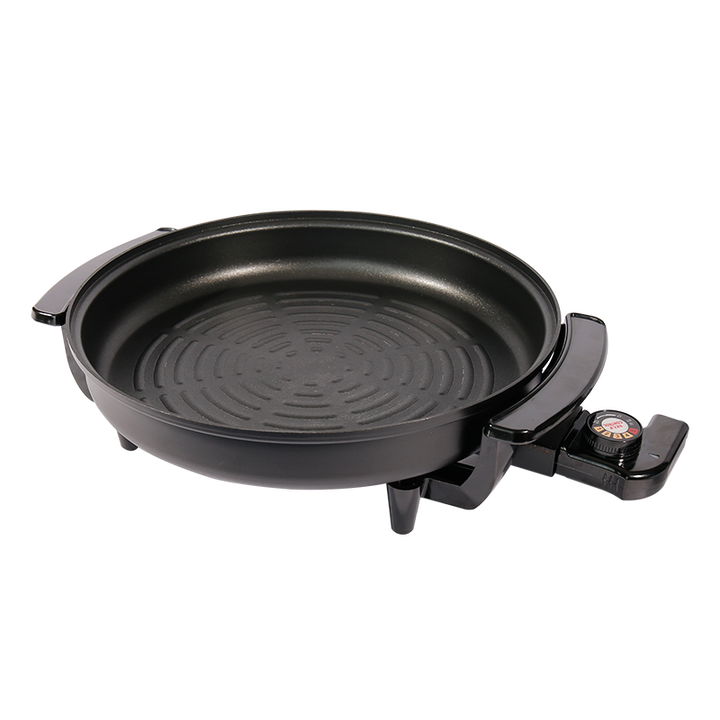 33cm Portable Battery Powered Electric Skillet Dessert Skillets Sensarte Nonstick Frying Pan Electric Saucepan-海智集-