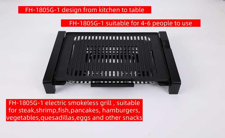 Popular Indoor Tabletop Electric Bbq Grill Korean Bbq Grill Manufacturer Smokeless Griddle for Household-海智集-
