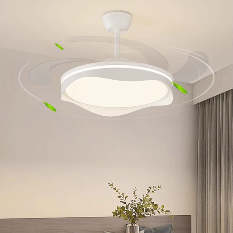 Smart invisible bladeless fan lamp ZC-F03, negative ion ceiling lamp, modern and simple ceiling fan lamp, 2025 new model, main living room light-海智集-