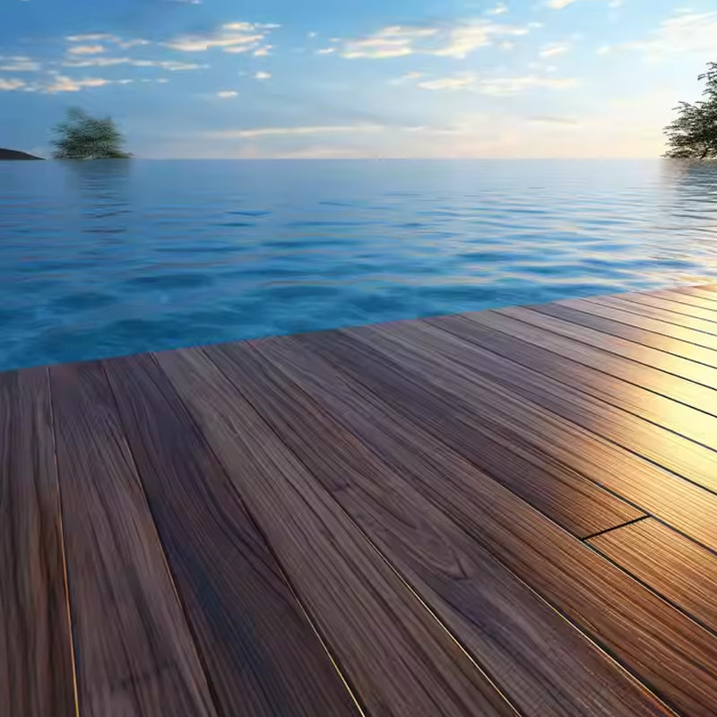 Garden Wood-Plastic Composite Terrace Flooring Eco-Friendly Outdoor Decoration WPC Decking Floor-海智集-