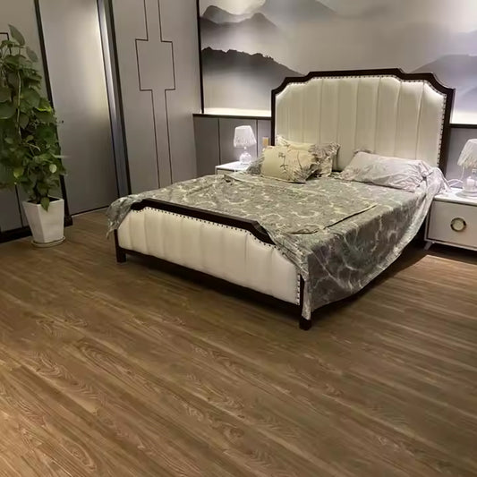 Free Samples Customized Floor Self-adhesive Plastic Lvt Spc White Vinyl Wood Plank Flooring Piso-海智集-