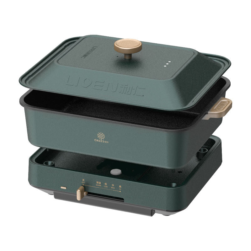 Smokeless Indoor Electric Hot pot Temperature control multi-function electric hot pot for household-海智集-
