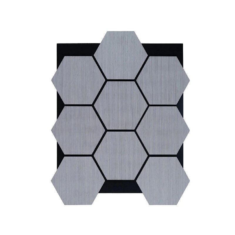 Modern Hexagonal Acoustic Panels Soundproof Wall Decor Wood MDF Slat Panels for Home and Office-海智集-