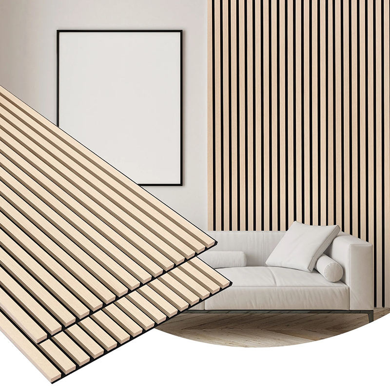 1200mmx600mm Interior Wood Veneer Wall Decoration Panel Custom Modern Acoustic Wood Wall Paneling-海智集-