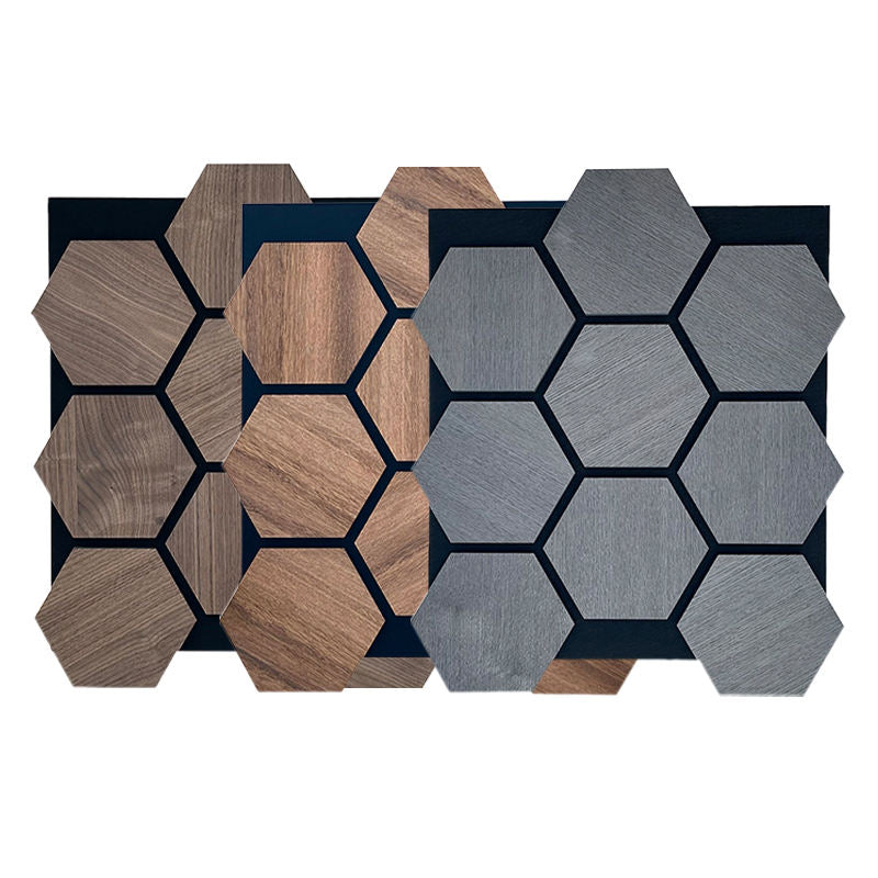 Ultra Thick Hexagon Acoustic Panels Professional Soundproofing Wood Wall Decor for Office Apartment-海智集-