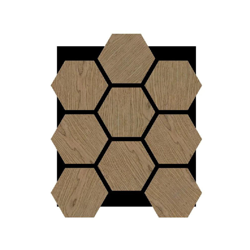 Geometric Hexagonal Soundproof Wall Panels Eco Friendly MDF Wood Slat Design for Stylish Room Decoration-海智集-