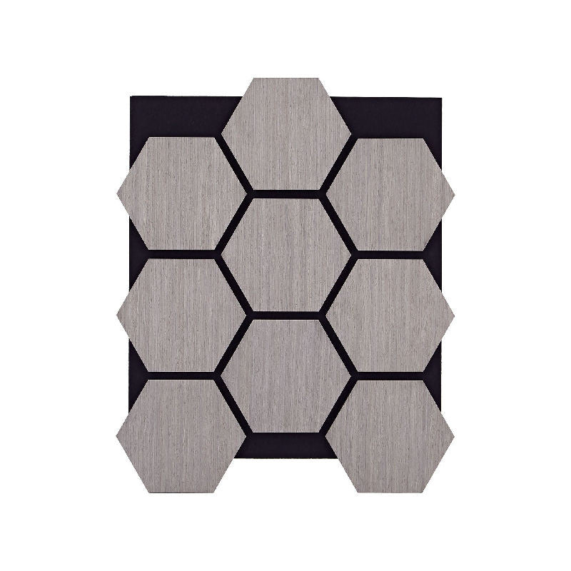 Environmentally Friendly Hexagonal Acoustic Wall Panels Noise Cancelling Wood MDF Slat Wall Covering for Bedroom and Studio-海智集-