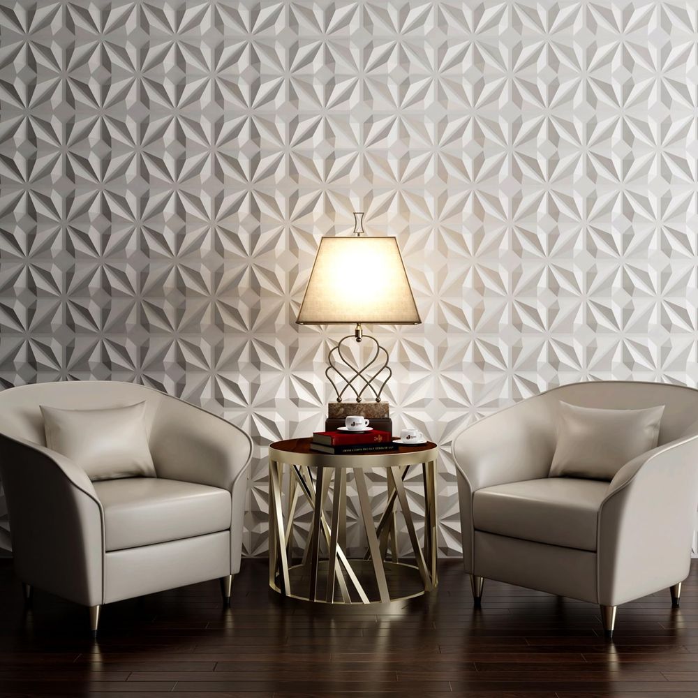 Decorative Non Toxic 3D PVC Wall Panel Textured Surface for Apartment Renovation-海智集-