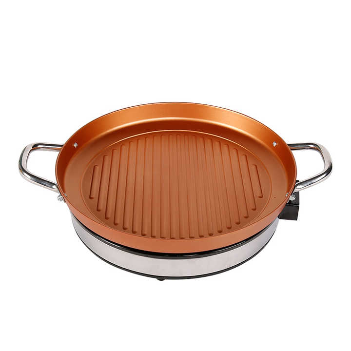 Best Portable Aluminium Non Stick Coating Electric Frying Pan Stainless Steel Smokeless Commercial Frying Pan for Less-海智集-