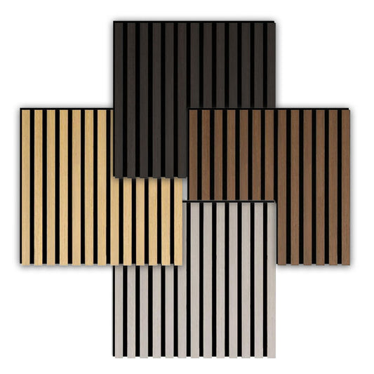 Wholesale 600mmx600mm Interior Decoration MDF Acoustic Wood Wall Paneling Custom Modern Acoustic Panels-海智集-