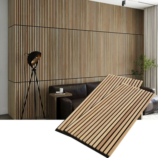 1200mmx600mm Interior Sound Absorbing Wood Wall Decoration Panel Custom Modern Acoustic Wall Paneling-海智集-