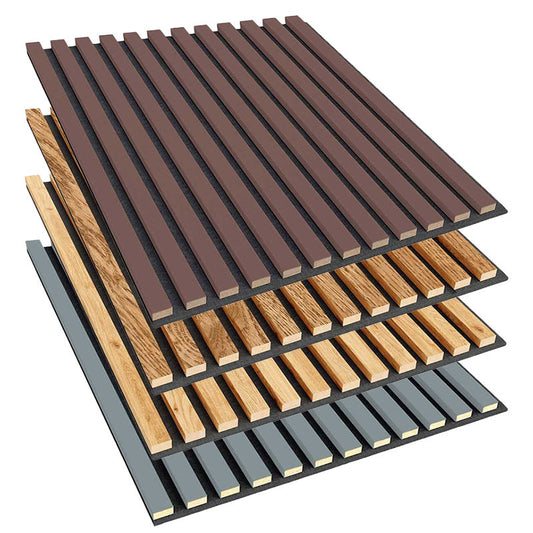 Modern Interior Custom Sizes Wood Slat Acoustic Panels 600x600mm MDF Wall Decoration Noise Reduction for Acoustic Wall-海智集-