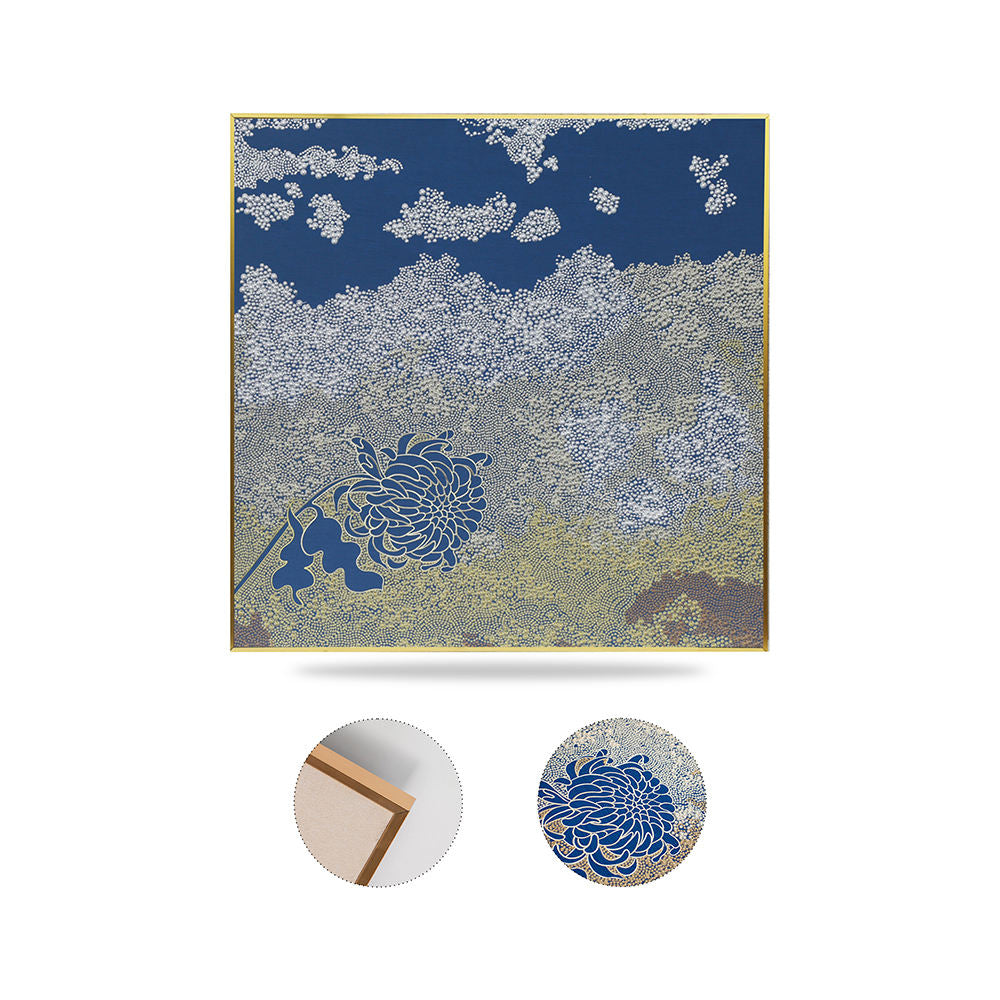 Timeless Botanical Embroidery Art Painting Handcrafted Heritage Flowers with Contemporary Framing for Interior Decoration-海智集-