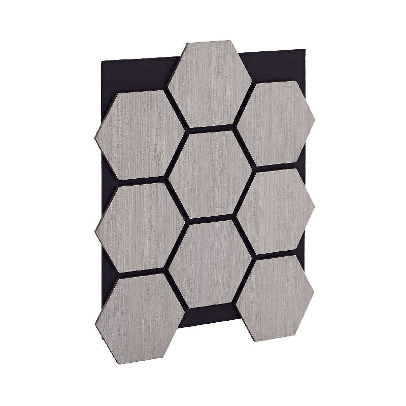 3D Acoustic Wall Panels Hexagon Shape Sound Insulation Wooden Slat Panels for Bedroom and Office-海智集-