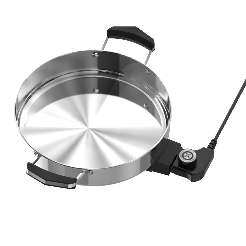 Multifunctional Electric Skillet Hot Selling Tempered Glass Aluminum Energy Saver Cooking Pot with Pan Cooker Hotpot-海智集-