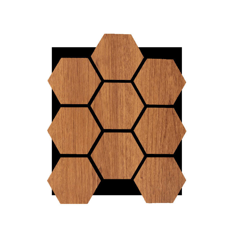 Sleek Hexagon Acoustic Panels Wood Acoustic Wall Panel Customizable MDF Slat for Luxury Interior Noise Reduction-海智集-
