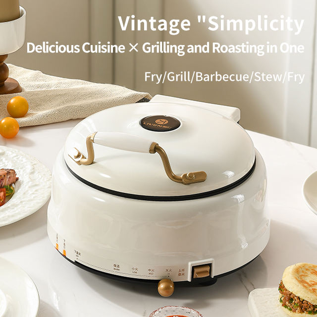 High-quality White Multi-function Cooking and Grilling All-in-one Pot and Independent Temperature Control for Trays Electric 220-海智集-