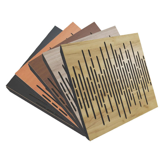 Modern 600mm x 600mm hollow pattern soundproof board, soundproof wall decoration, medium-density fiberboard custom interior design panel-海智集-