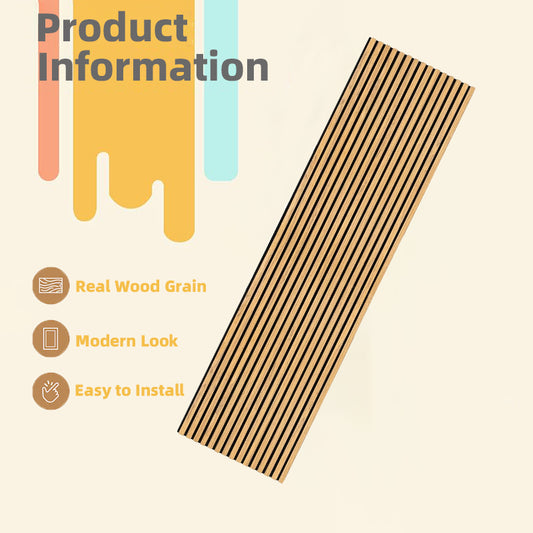 High Quality Modern Interior Studio Decoration Wooden Soundproof Slats Wall Panels Custom Grooved Acoustic Wall Panel-海智集-