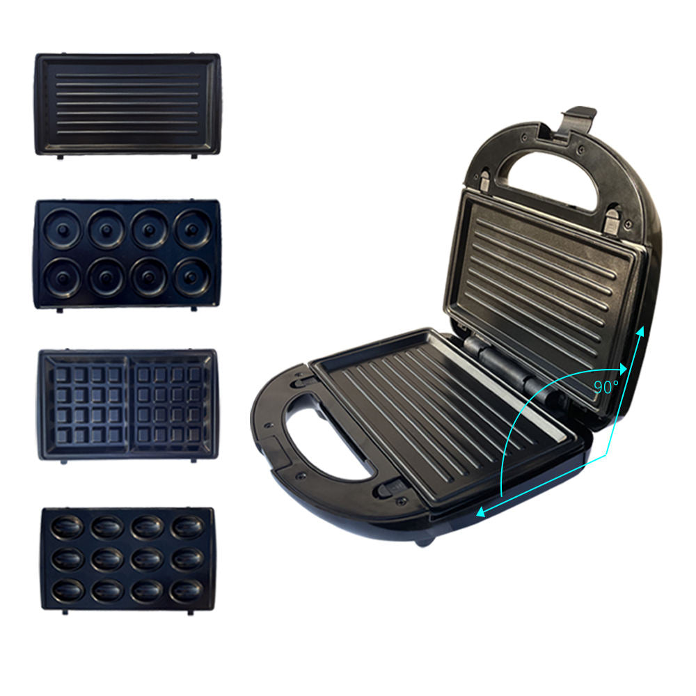 4 in 1 Steak machine Stainless Steel Non-Stick Material Four Types of Foods Removable Tray Electric Electric Contact Grill-海智集-
