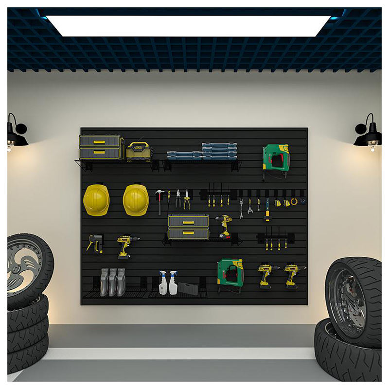 OEM Garage Home Storage Slat Wall Panels Custom Interior Wpc Wall Panell Custom Wpc Slat Wall Panels