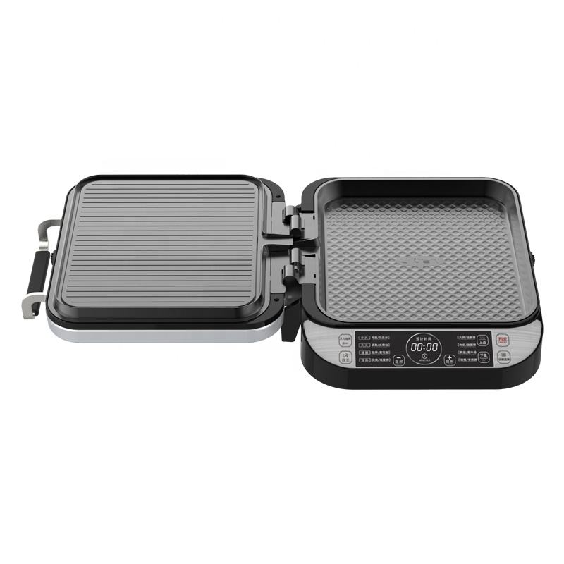 Household electric BBQ grill baking pan multifunctional pancake deepen double-sided heating frying pancake pan-海智集-