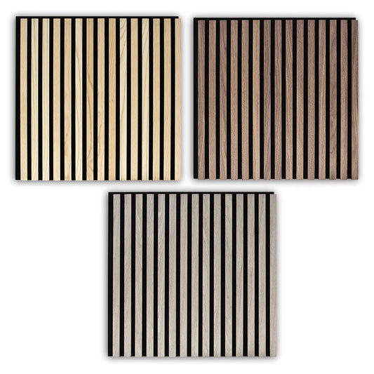 Decorative 600mmx600mm Acoustic Wood Panel High Performance MDF Slat Wall Covering for Noise Reduction-海智集-