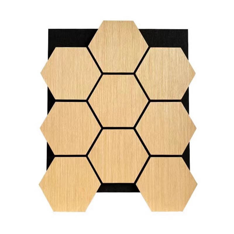Professional Office and Apartment Wood Acoustic Panels Ultra Thick Hexagonal Design for Soundproofing Wall Decor for Hotels-海智集-
