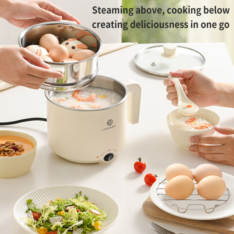 Wholesale 2023 Hot Sale White Smart Cooker Hot Pot Electric Cooking Pot with Steamer Rack-海智集-