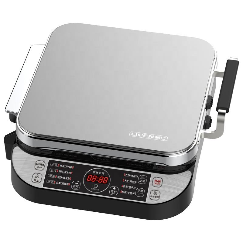 Household electric BBQ grill baking pan multifunctional pancake deepen double-sided heating frying pancake pan-海智集-