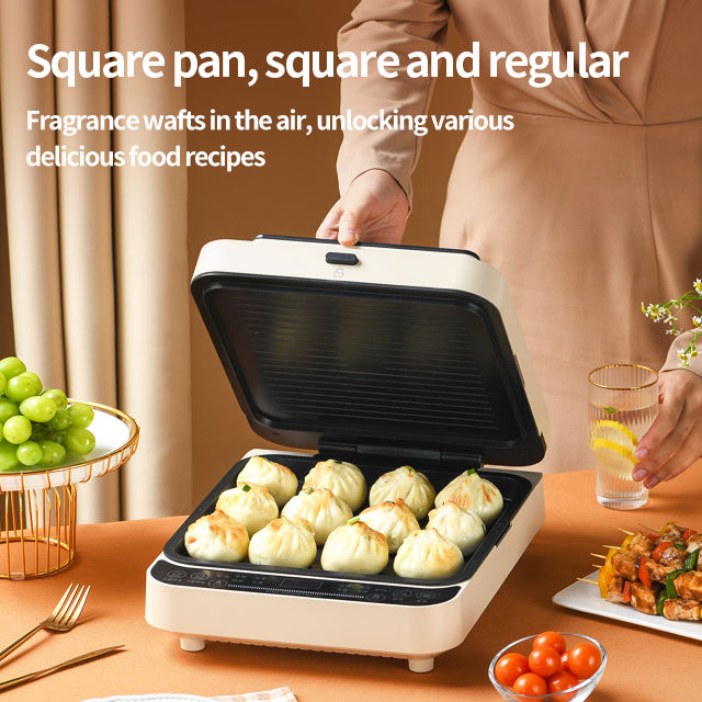 High quality product Grilling Press Plates Mini Pancake Maker Cool Touch Handle shapes non stick electric grill-海智集-