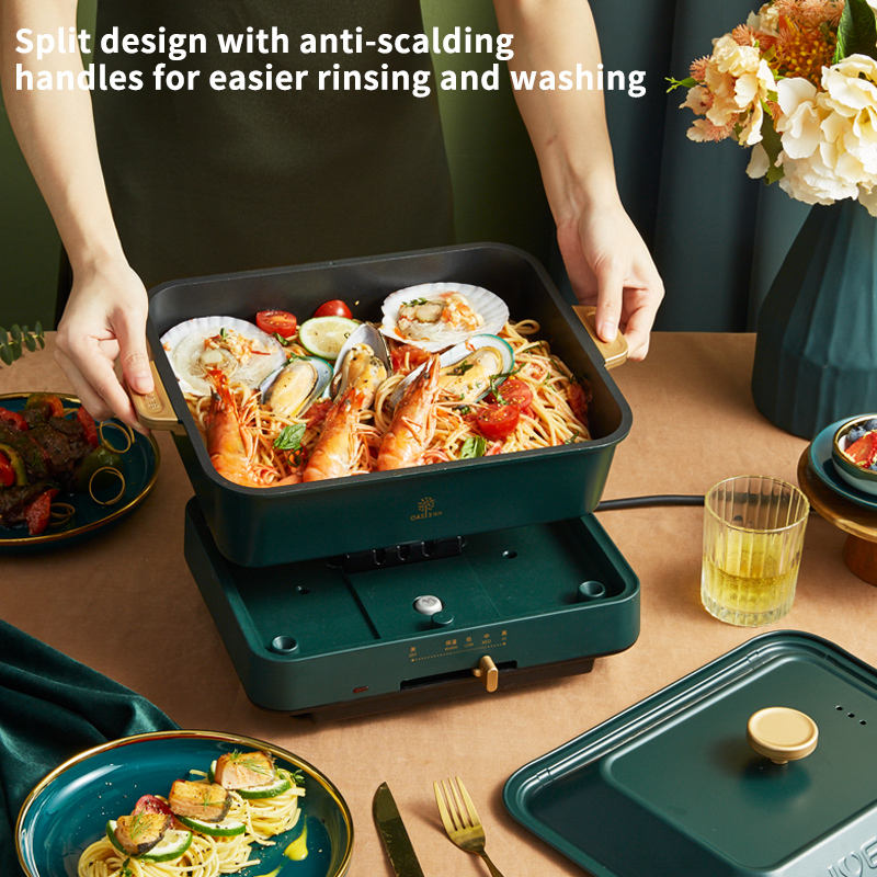 Smokeless Indoor Electric Hot pot Temperature control multi-function electric hot pot for household-海智集-