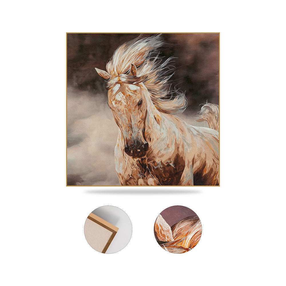 High Quality Embroidery Craft Animal Pattern Living Room Wall Art Painting Custom Modern Home Wall Hanging Art Painting-海智集-