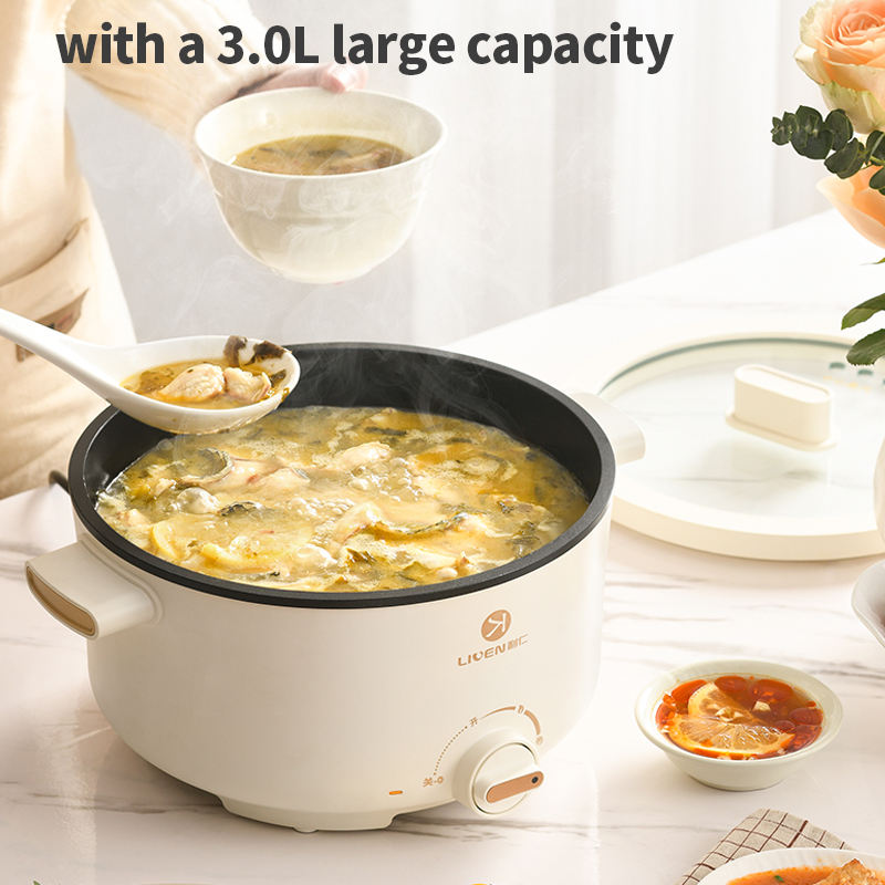 Multifunctional cooking pot for steaming and boiling covering various cooking methods like hot pot cooking braising frying-海智集-