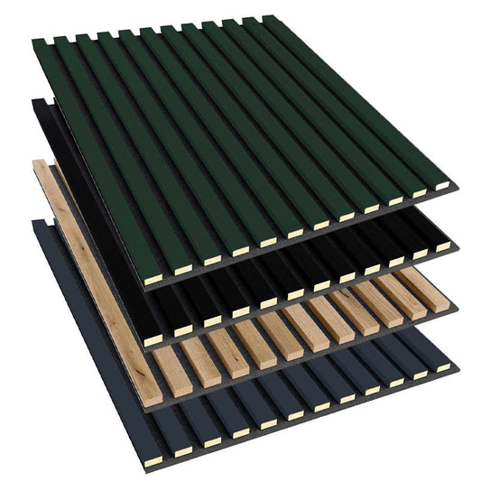 Custom 600x600mm Modern Wood Slat Acoustic Panels - MDF Soundproof Wall Decor for Interior Design-海智集-