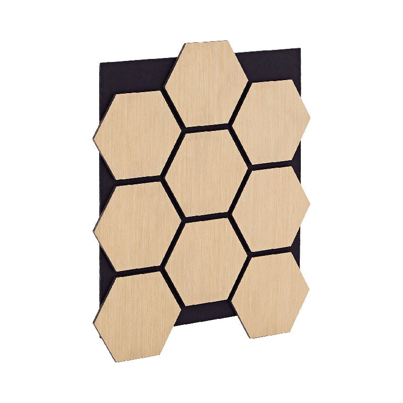 3D Acoustic Wall Panels Hexagon Shape Sound Insulation Wooden Slat Panels for Bedroom and Office-海智集-