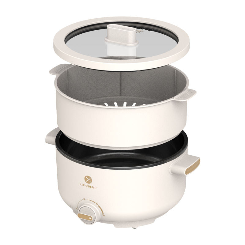 Multifunctional cooking pot for steaming and boiling covering various cooking methods like hot pot cooking braising frying-海智集-