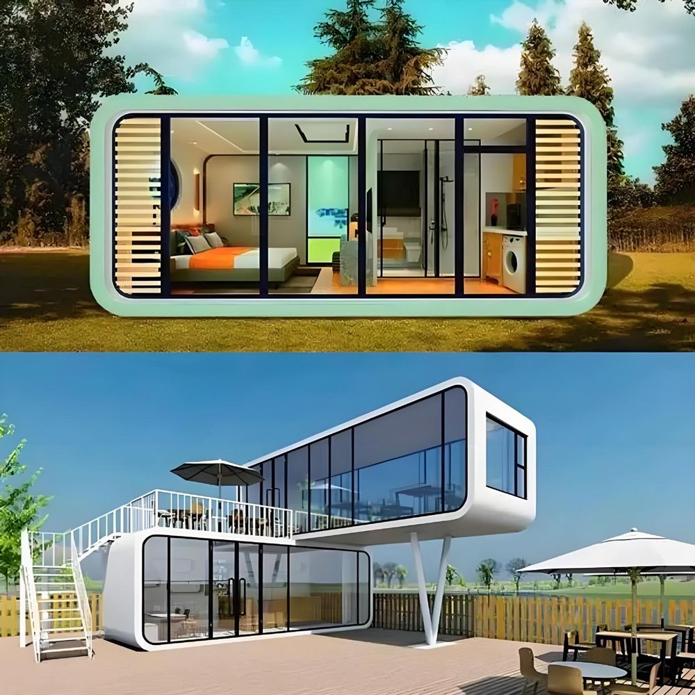 Compact Movable Space Capsule Tiny Home with Smart Climate Control-海智集-
