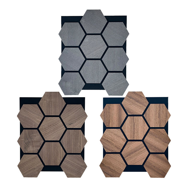 Ultra Thick Hexagon Acoustic Panels Professional Soundproofing Wood Wall Decor for Office Apartment-海智集-