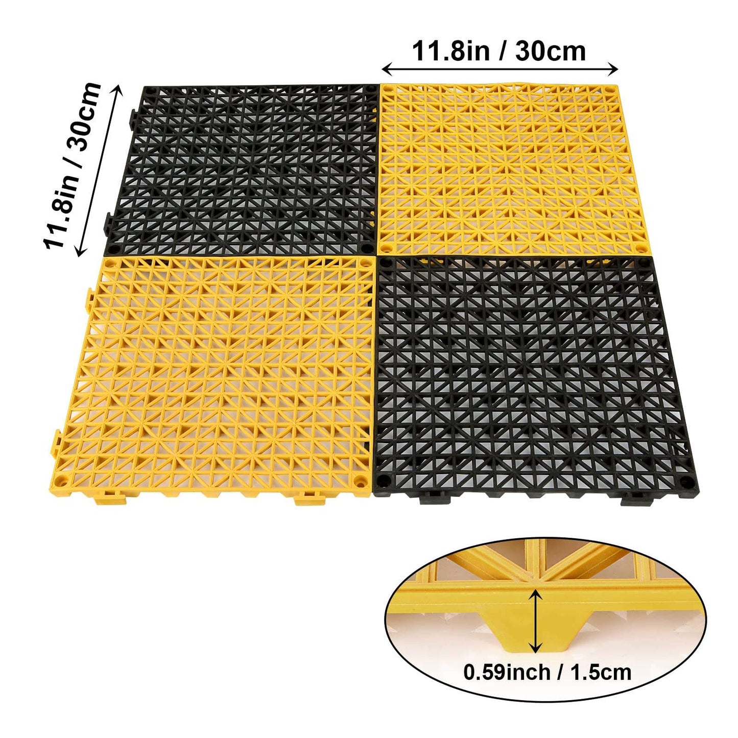 Premium Plastic Interlocking Modular Flooring Tile Easy Install PP Suspended Floor Waterproof Plastic Flooring for Outdoor-海智集-
