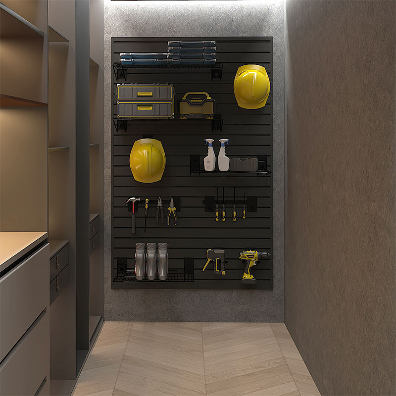 OEM Garage Tool Waterproof Fireproof Wall Storage Shelves Living Room Decorations Custom Slat Wall Storage Panels