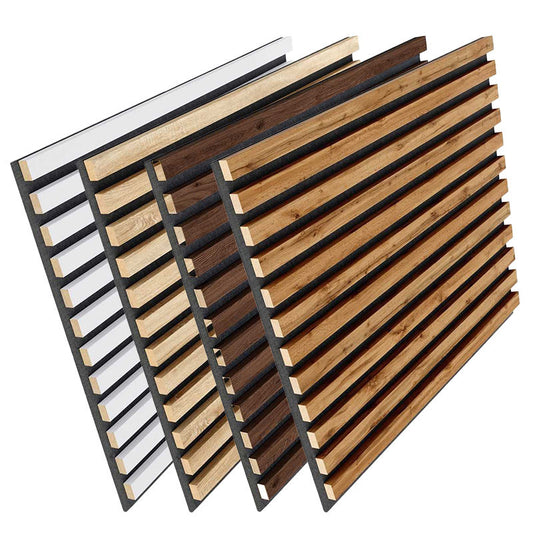 High Quality Interior 600mmx600mm Wood Slatted Wall Panels Decoration MDF Acoustic Wall Panels Custom Acoustical Wall Panels-海智集-