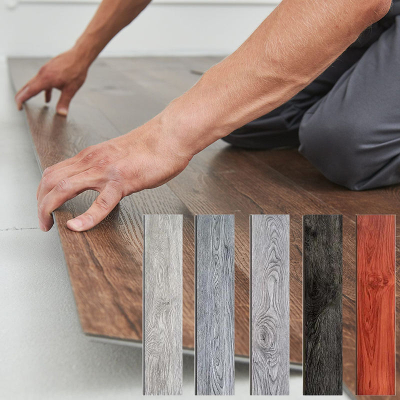 High Quality Waterproof SPC Vinyl Plank Flooring 4mm 5mm 6mm Thickness SPC Click Lock Flooring Custom SPC Vinyl Flooring-海智集-