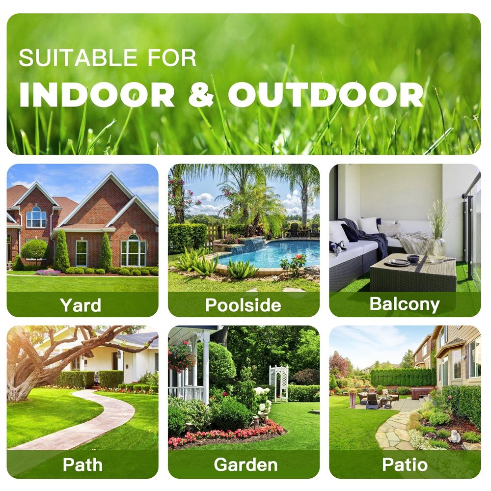 Easy Install Wear Resistant Artificial Grass Tiles for Commercial Residential Use-海智集-